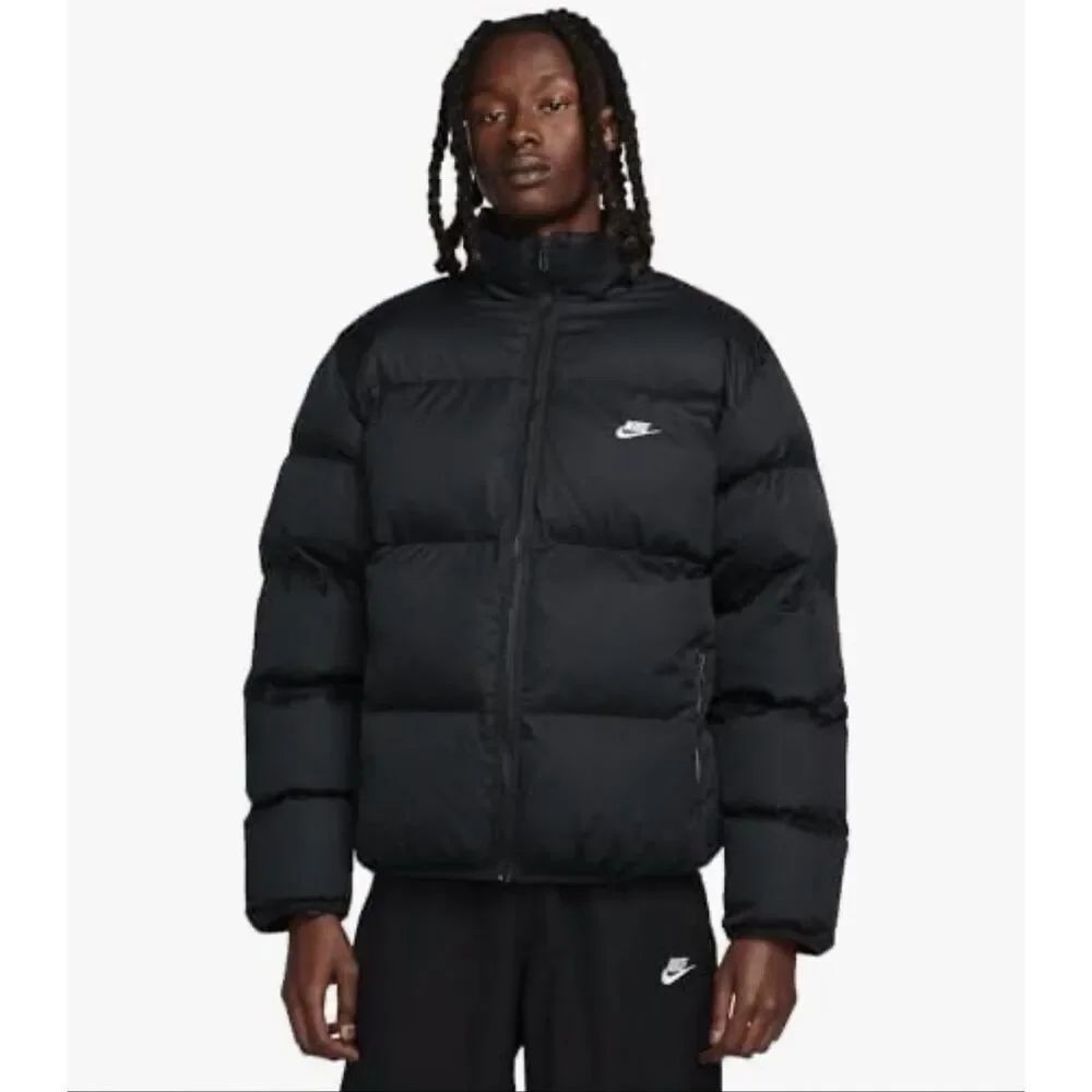 Nike Sportswear Club Insulated Water Repellant Puffer Jacket Black Medium